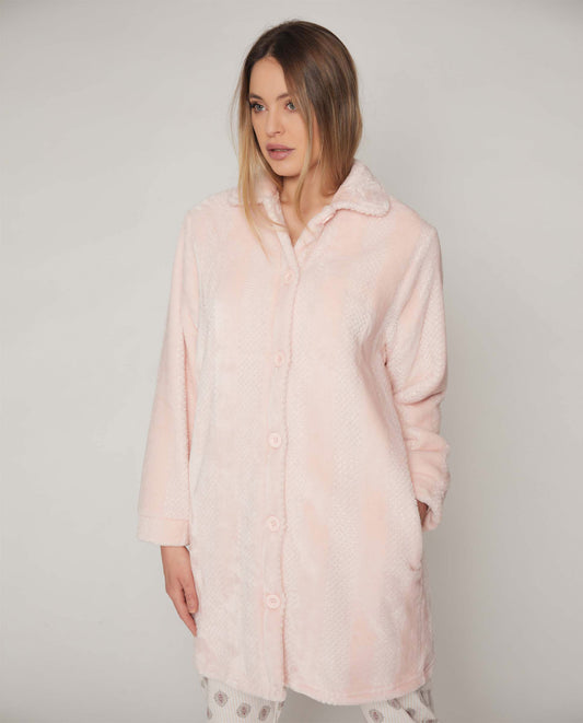 Vestaglia donna invernale pile rosa Admas