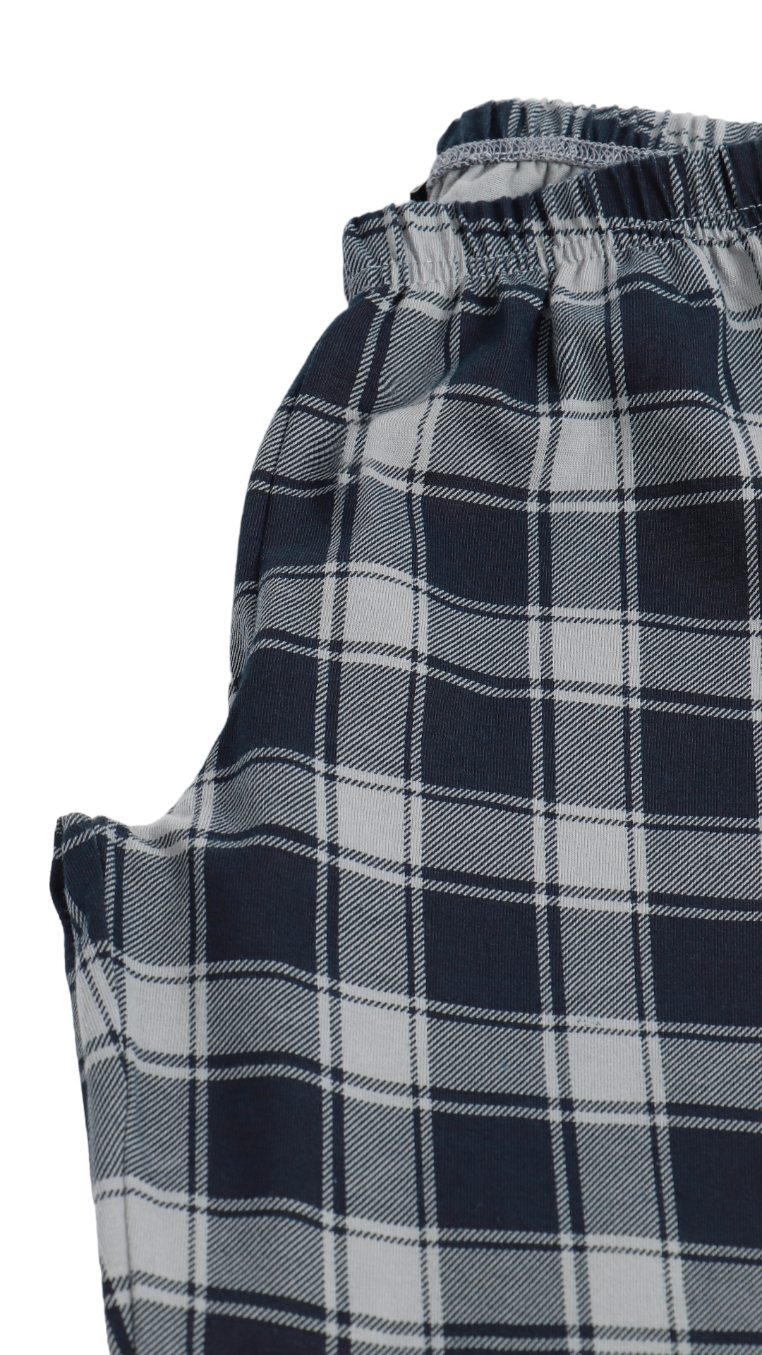 Pigiama invernale bambina Disney grigio con pantalone a quadri Admas