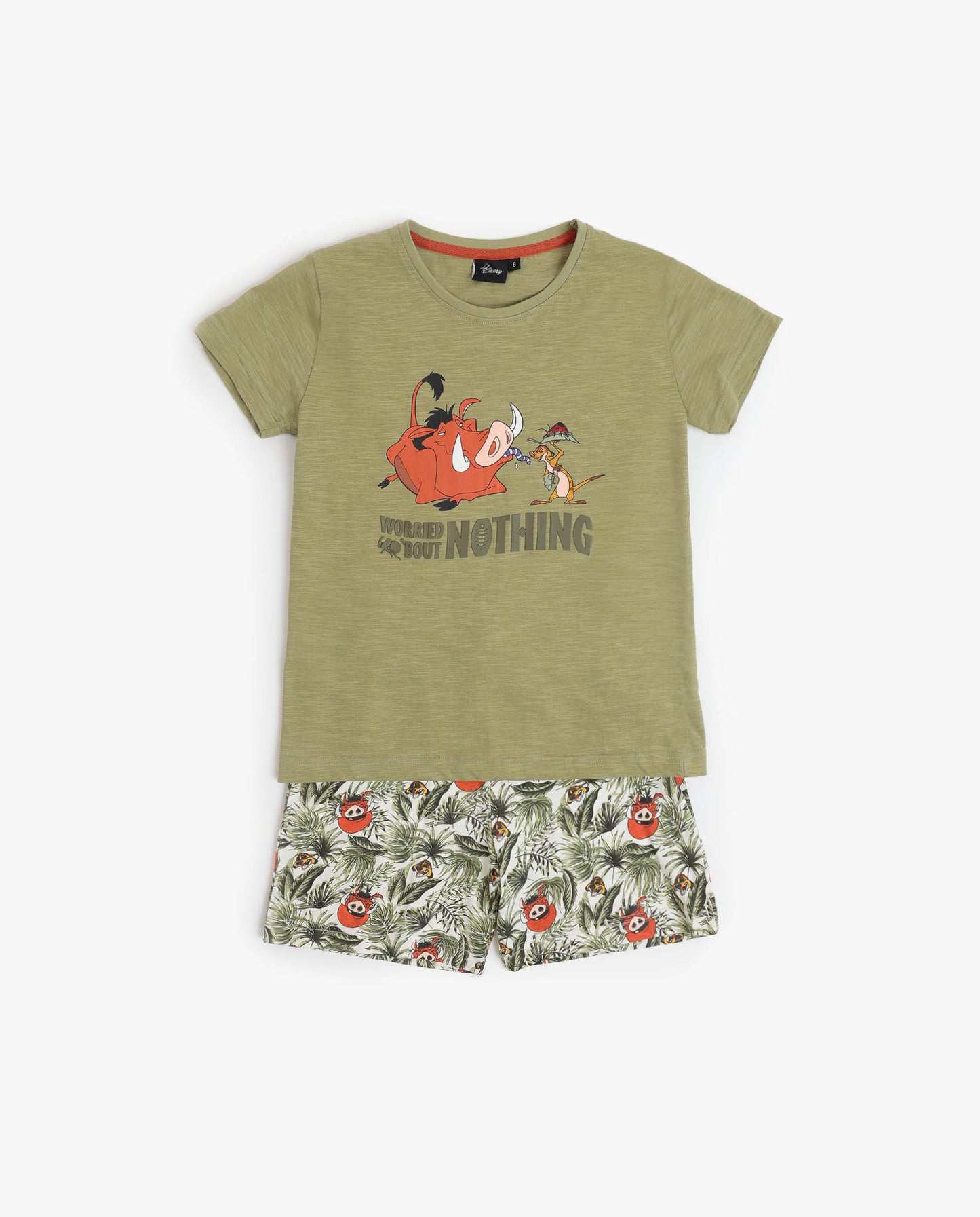 Pigiama estivo bambino con t-shirt Timon e Pumbaa Admas