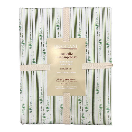 Tovaglia a righe e fiorellini Flora Brandani