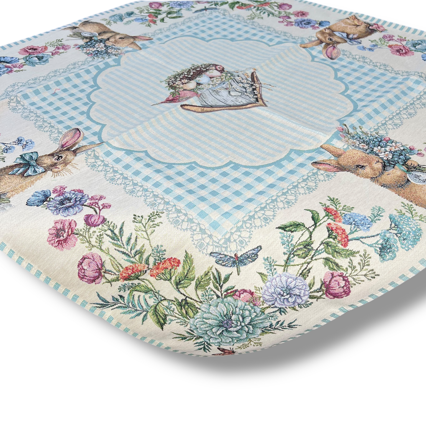 Centrotavola quadrato Blue Bunnies Limaso