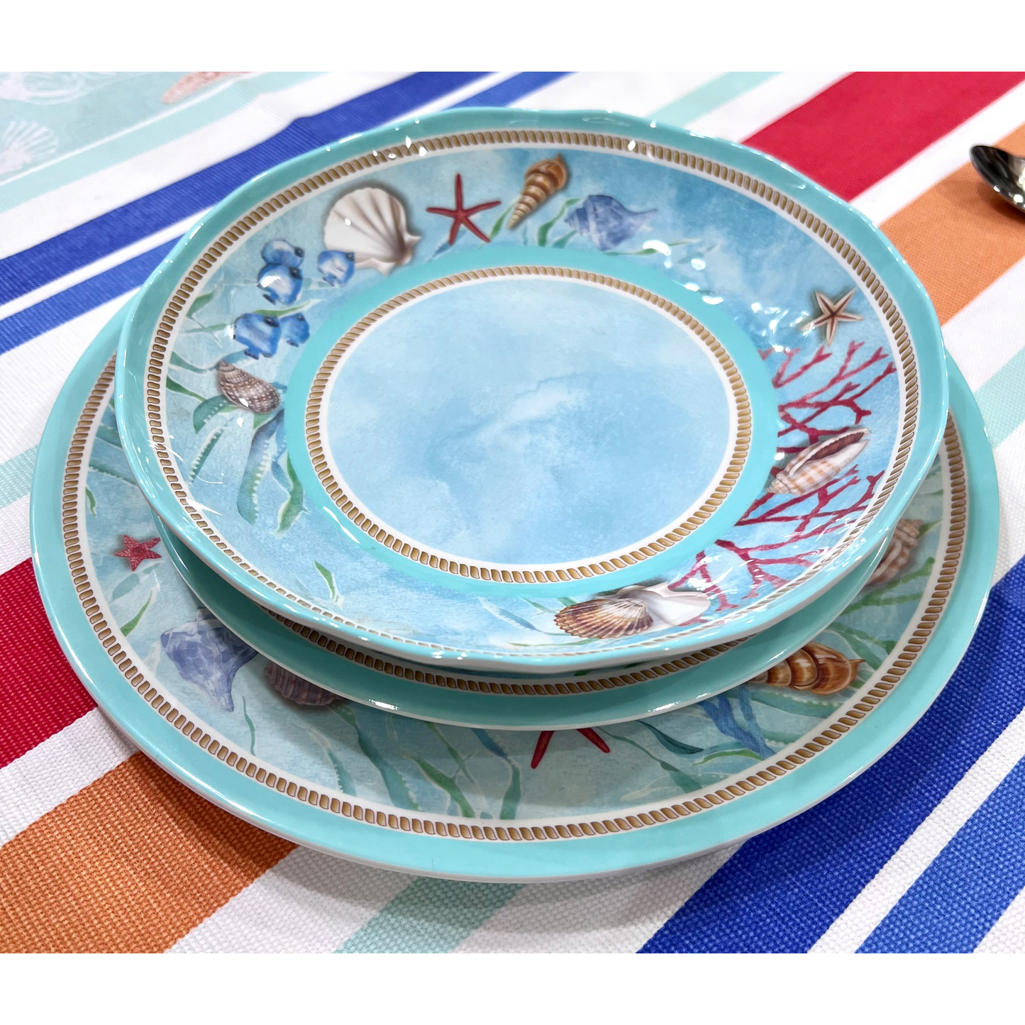 Set piatti da 18 pezzi Reef Melamina Brandani