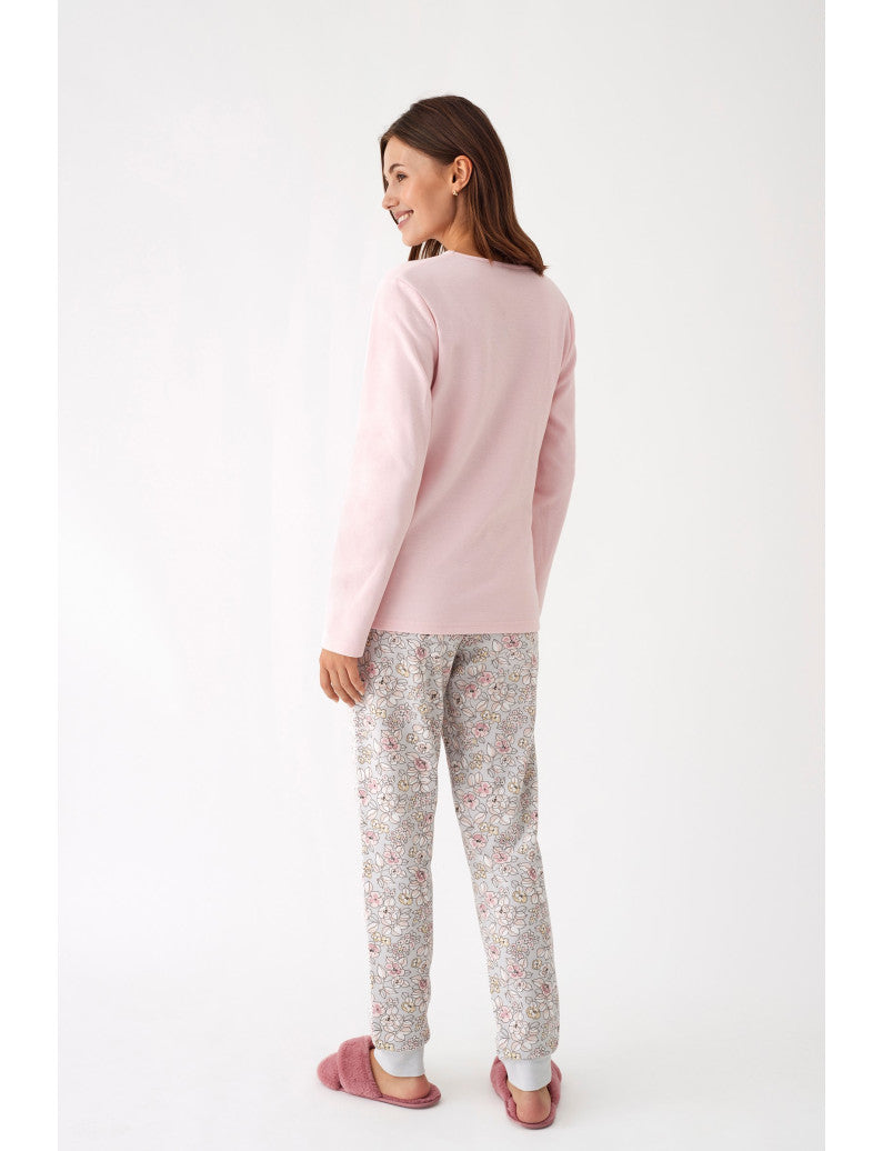 Pigiama 3 Pezzi Donna Invernale Floreale Promise