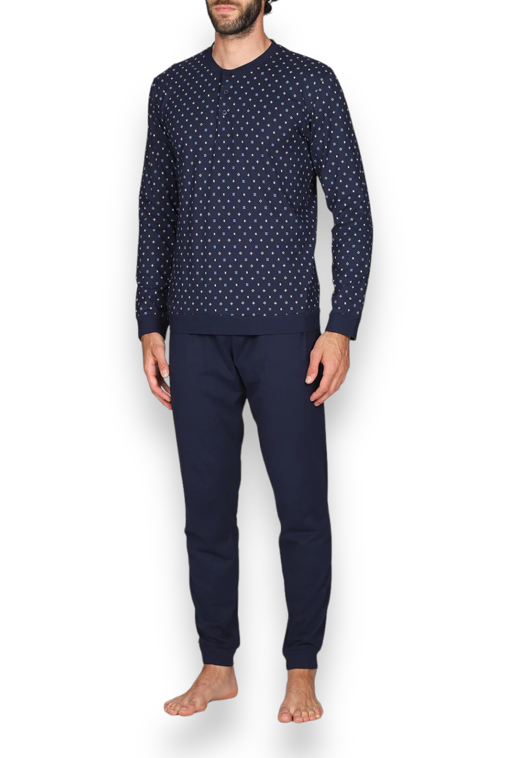 Pigiama uomo in cotone estivo con T-Shirt s fantasia Julipet