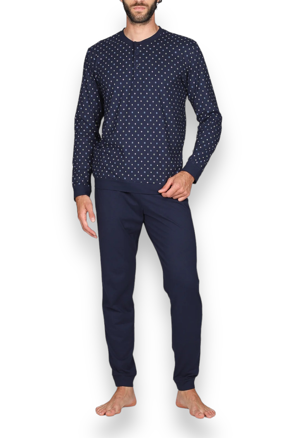 Pigiama uomo in cotone estivo con T-Shirt s fantasia Julipet