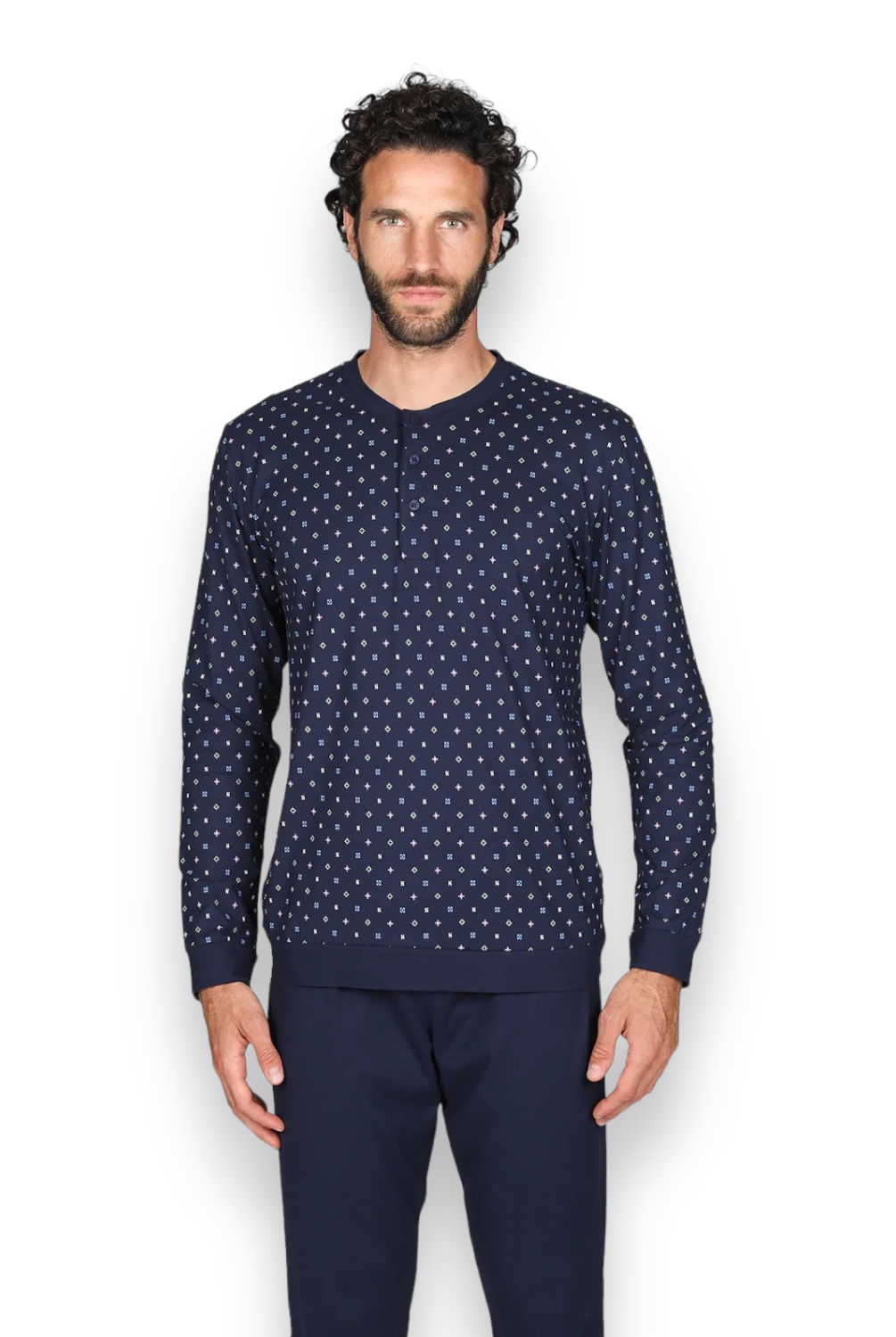 Pigiama uomo in cotone estivo con T-Shirt s fantasia Julipet