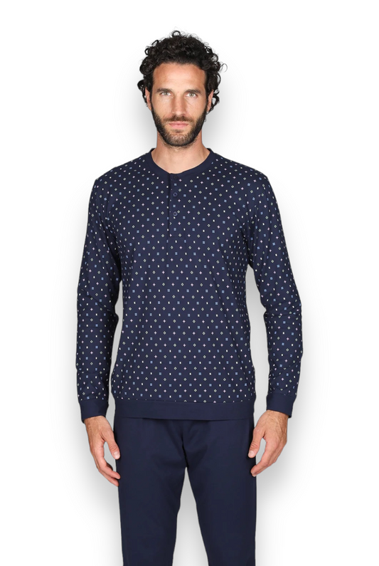 Pigiama uomo in cotone estivo con T-Shirt s fantasia Julipet