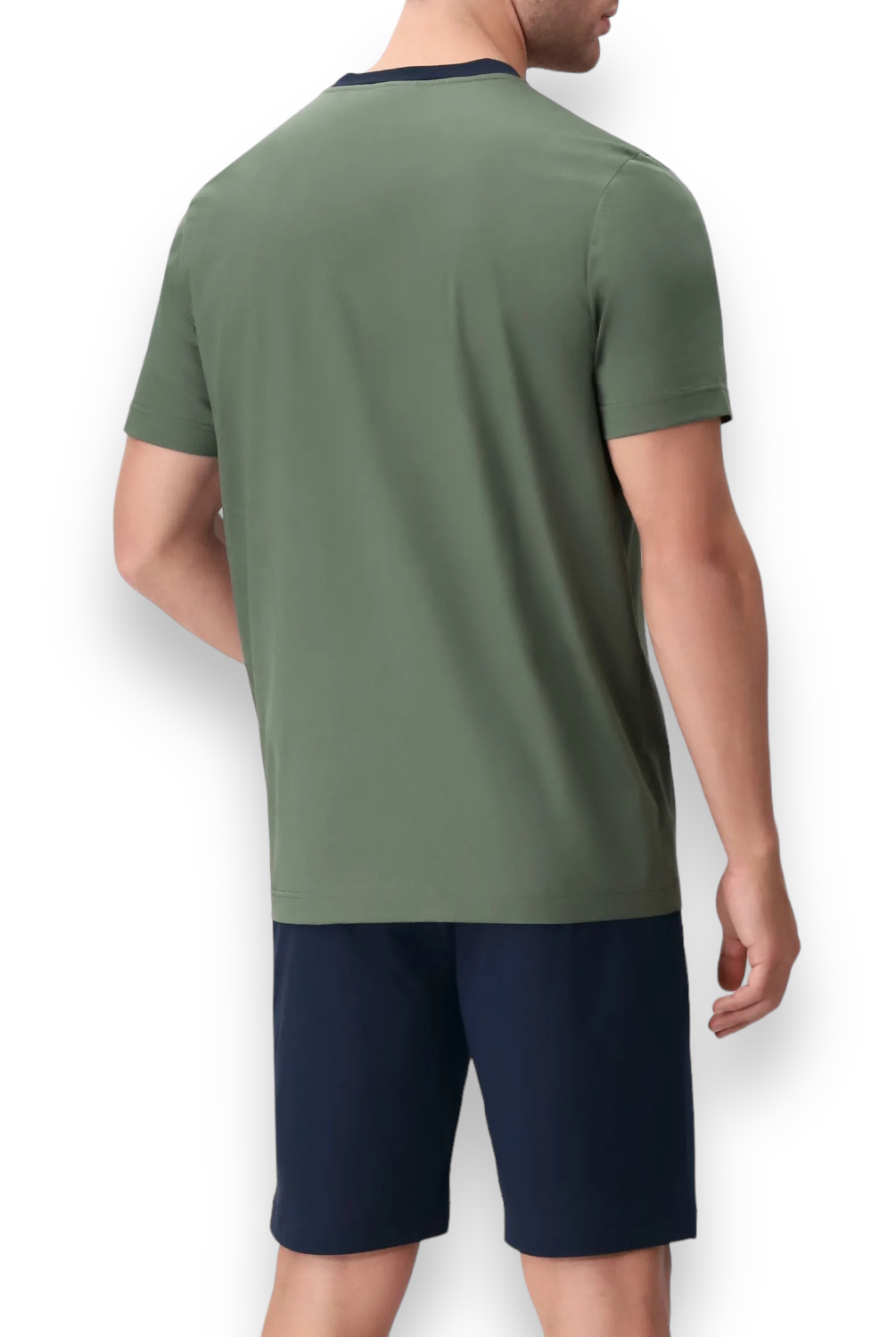 Pigiama uomo corto con T-Shirt verde Perofil