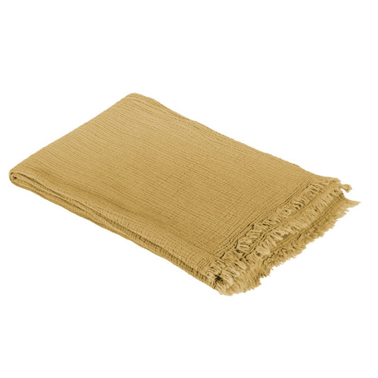 Copriletto Criss Cross con frange Fazzini