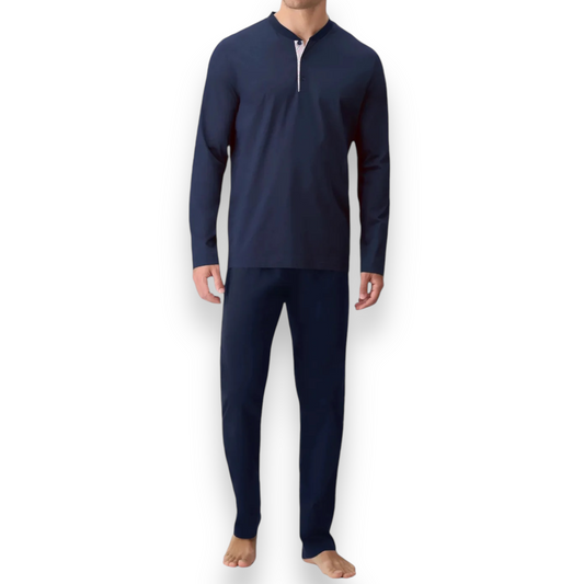 Pigiama uomo cotone estivo lungo tinta unita Perofil