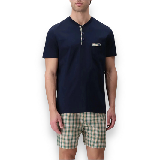 Pigiama uomo corto con pantaloncino a fantasia Perofil