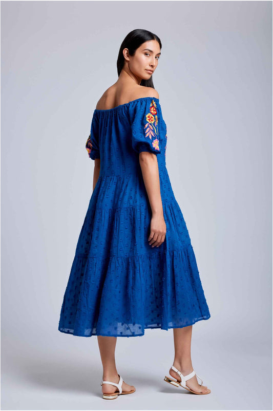 Abito mare con maniche a sbuffo Paige Vacanze Italiane