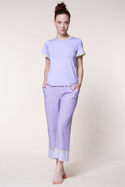 Pigiama fantasia fiori lilla Pepita