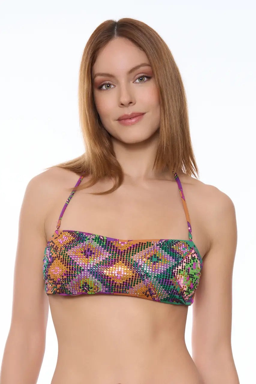 Miss Bikini Fascia con Strass e Slip Regular