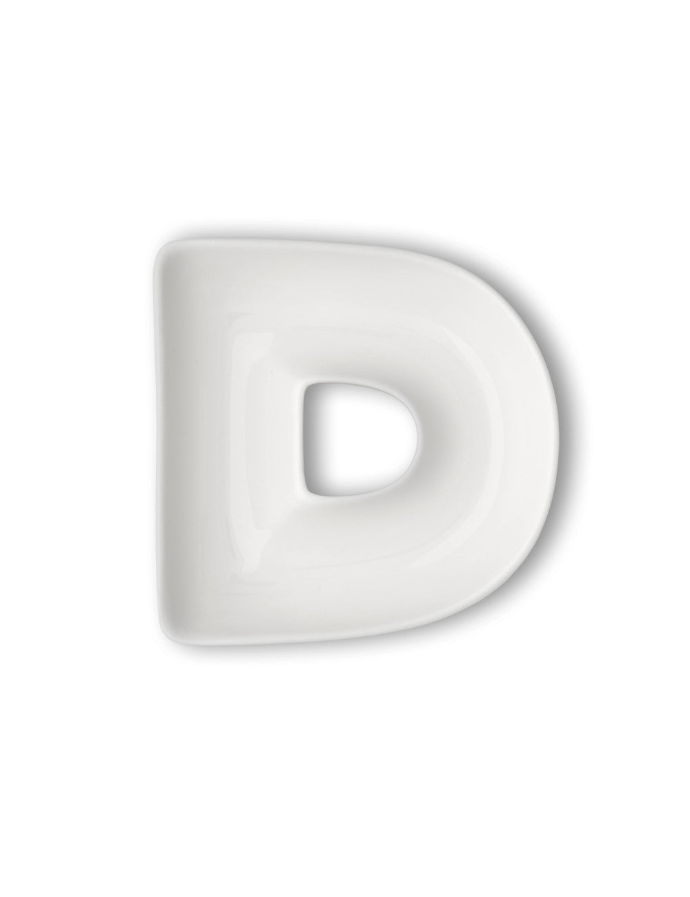 Decorazione Lettera D in porcellana Brandani