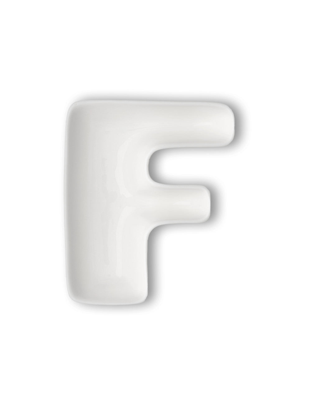 Decorazione Lettera F in porcellana Brandani