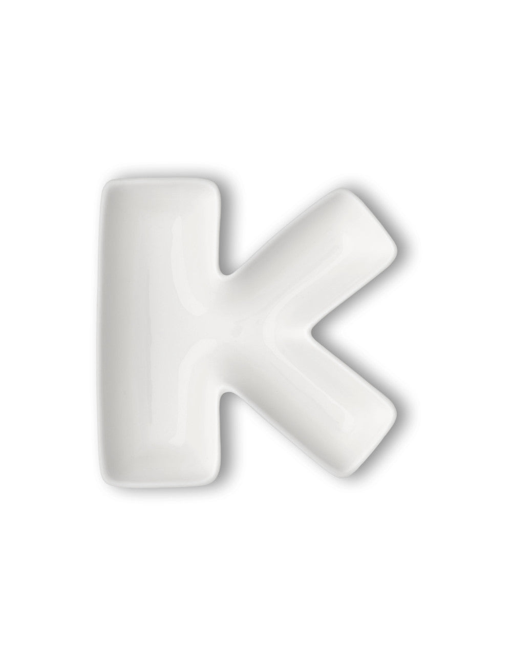 Decorazione Lettera K in porcellana Brandani