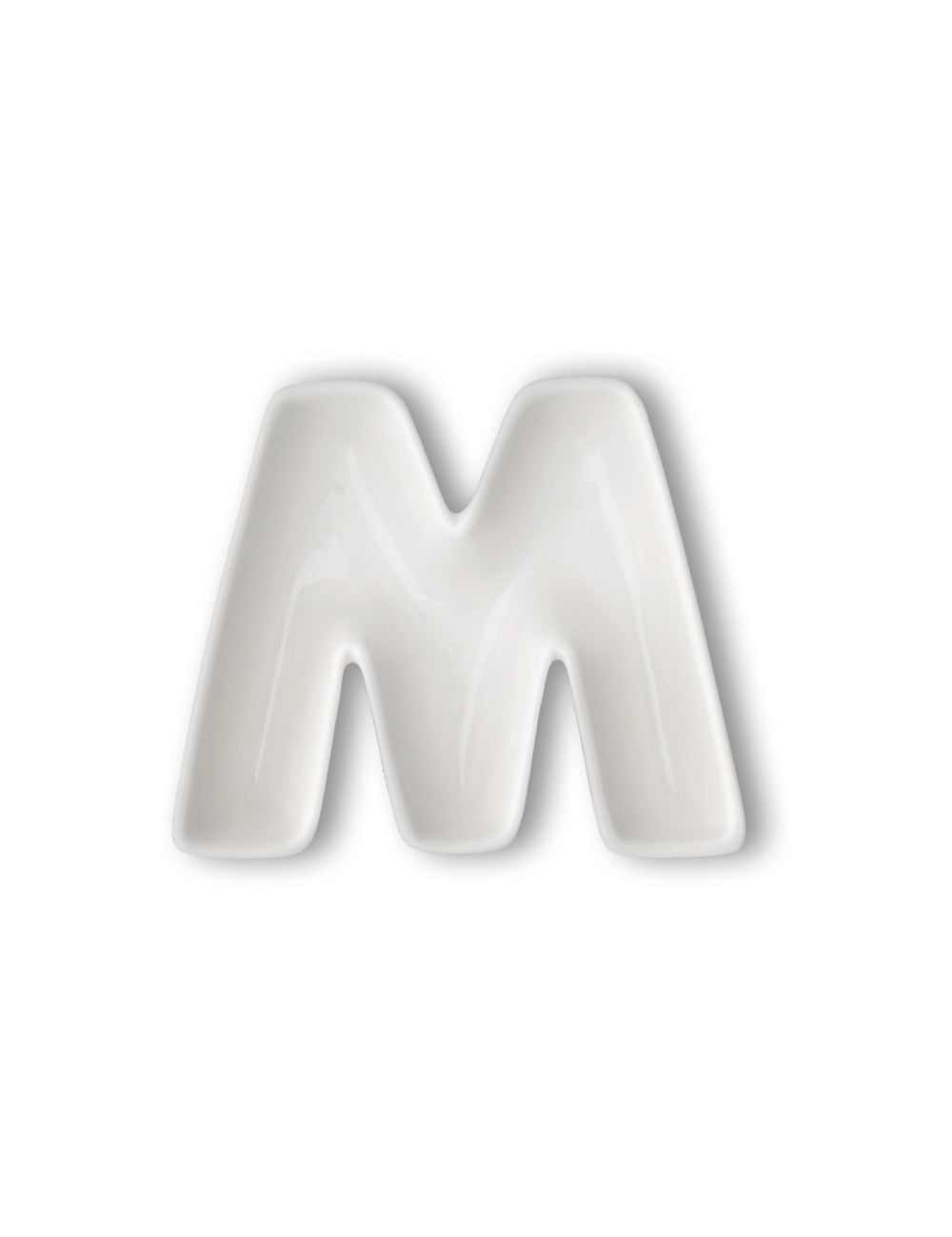 Decorazione Lettera M in porcellana Brandani