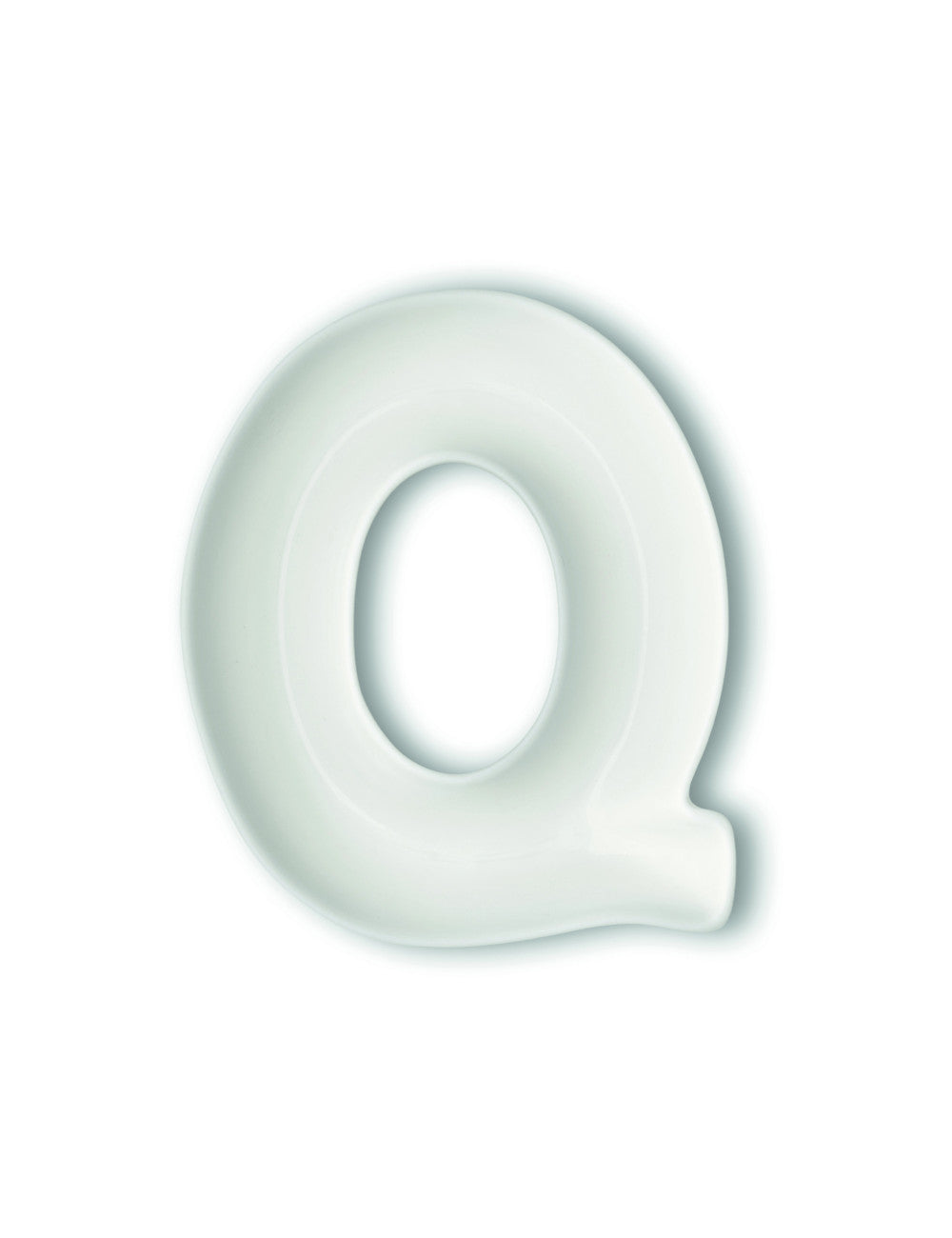 Decorazione Lettera Q in porcellana Brandani