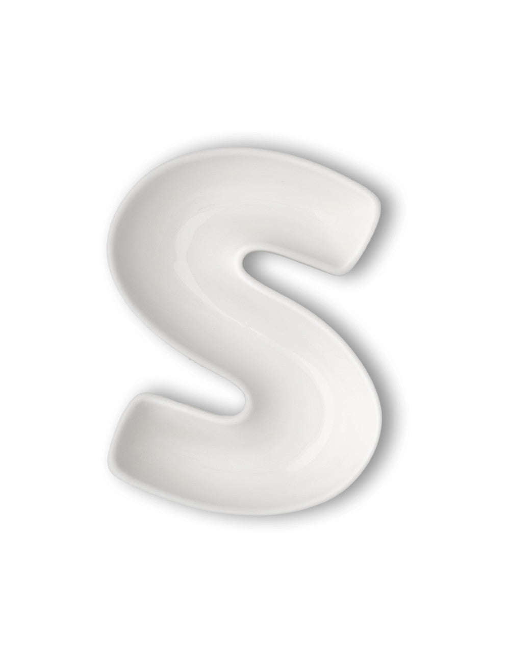 Decorazione Lettera S in porcellana Brandani