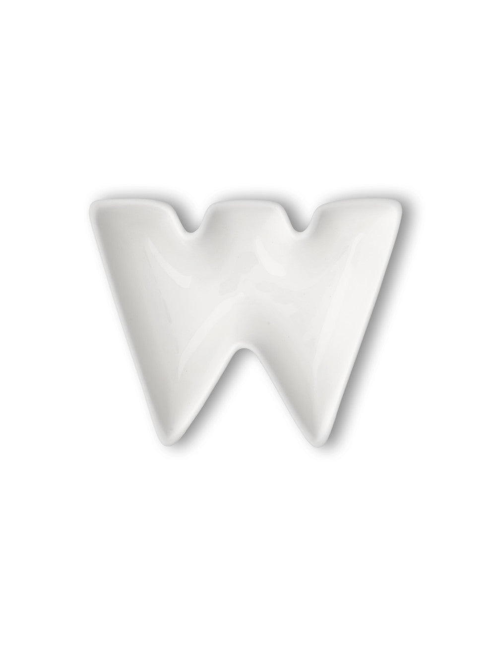 Decorazione Lettera W in porcellana Brandani