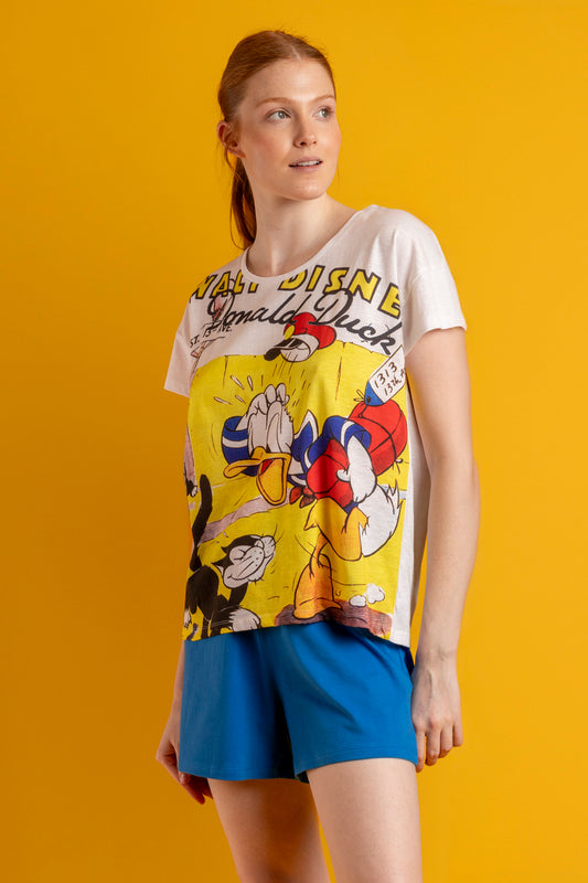 Pigiama estivo donna t-shirt e pantaloncino Paperio Admas
