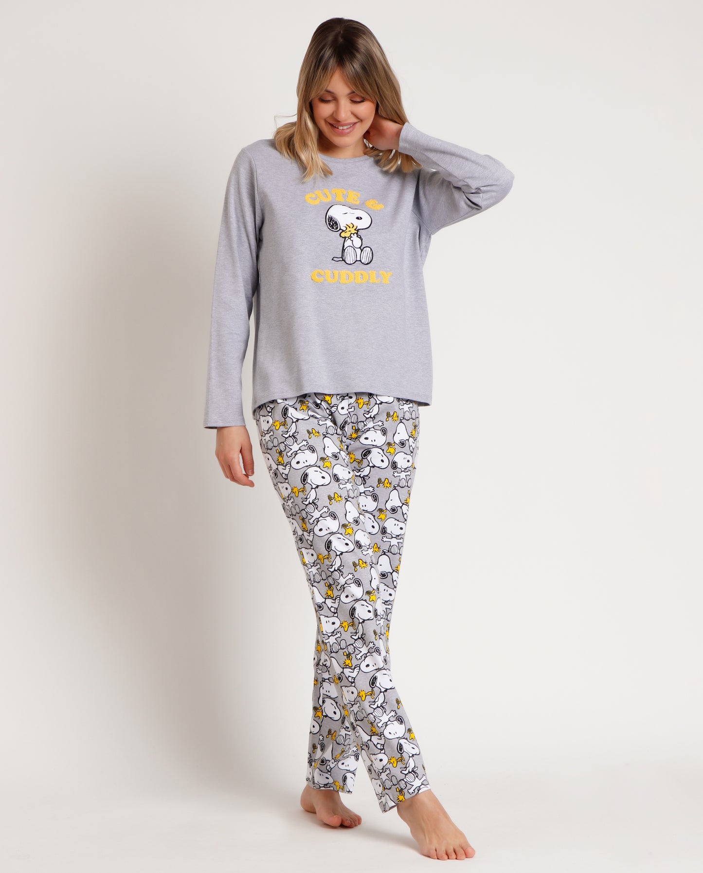 Pigiama donna invernale Snoopy cute and cuddly