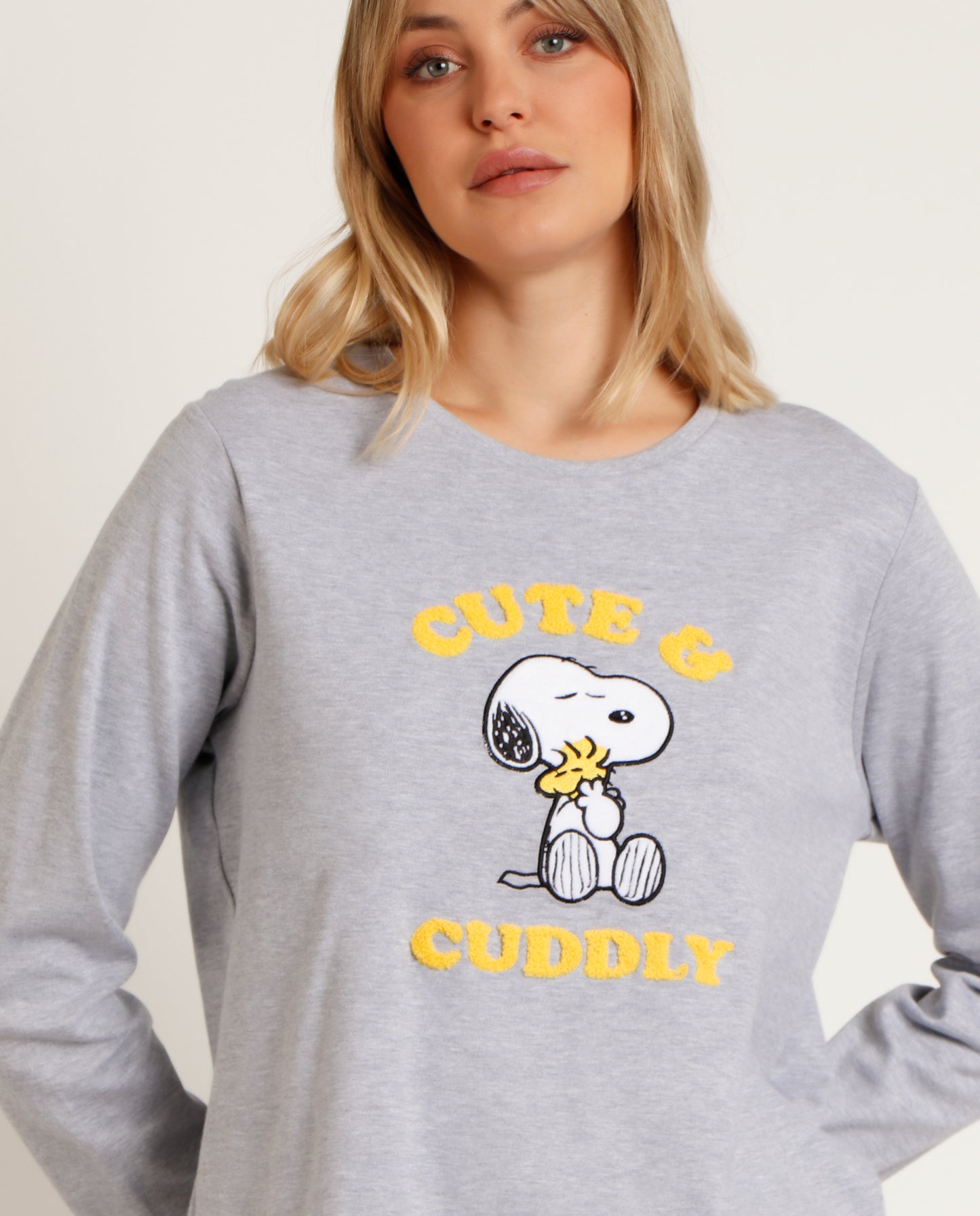 Pigiama donna invernale Snoopy cute and cuddly