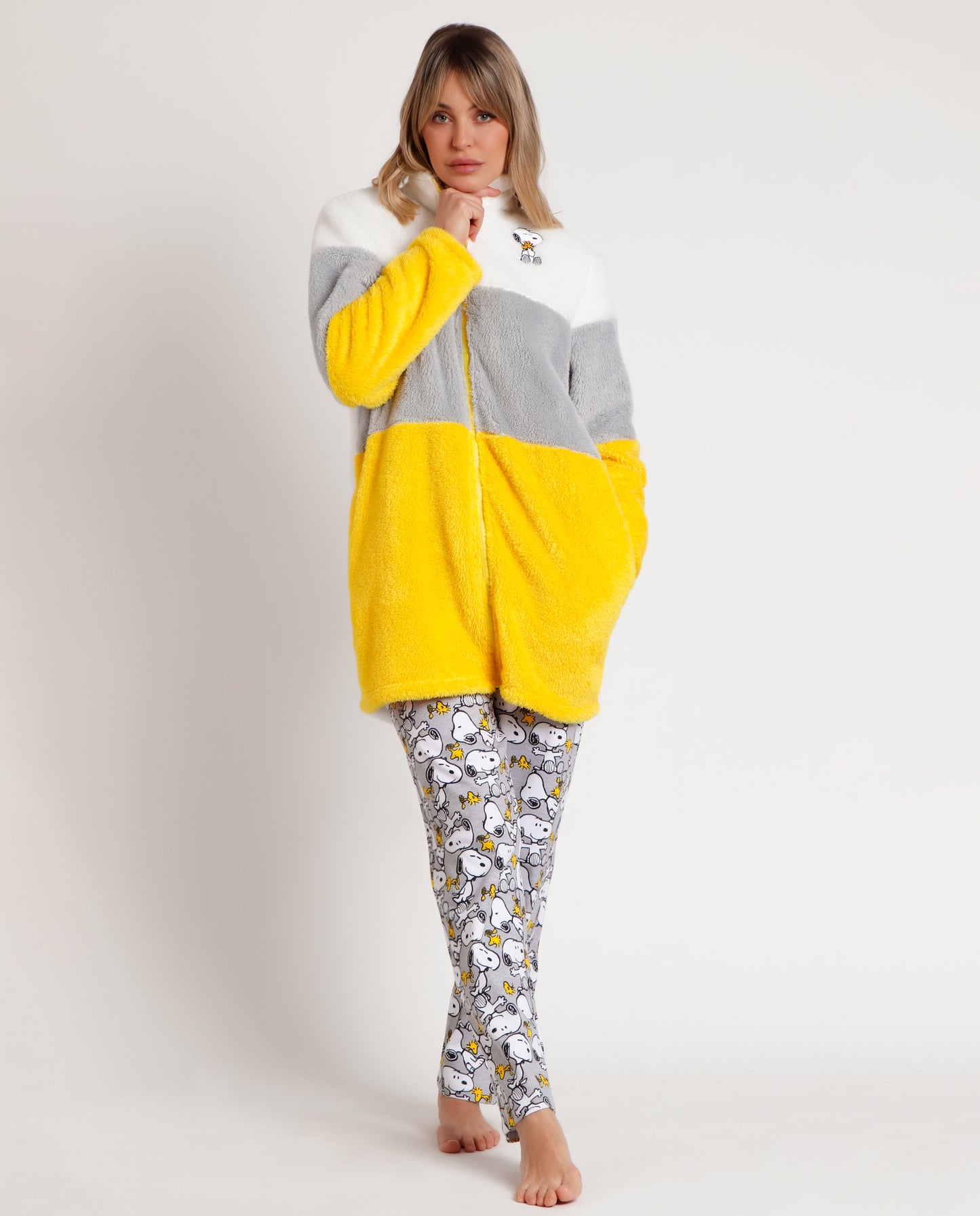 Vestaglia donna invernale pile Snoopy Admas