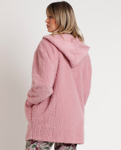 Vestaglia donna invernale pile rosa Admas