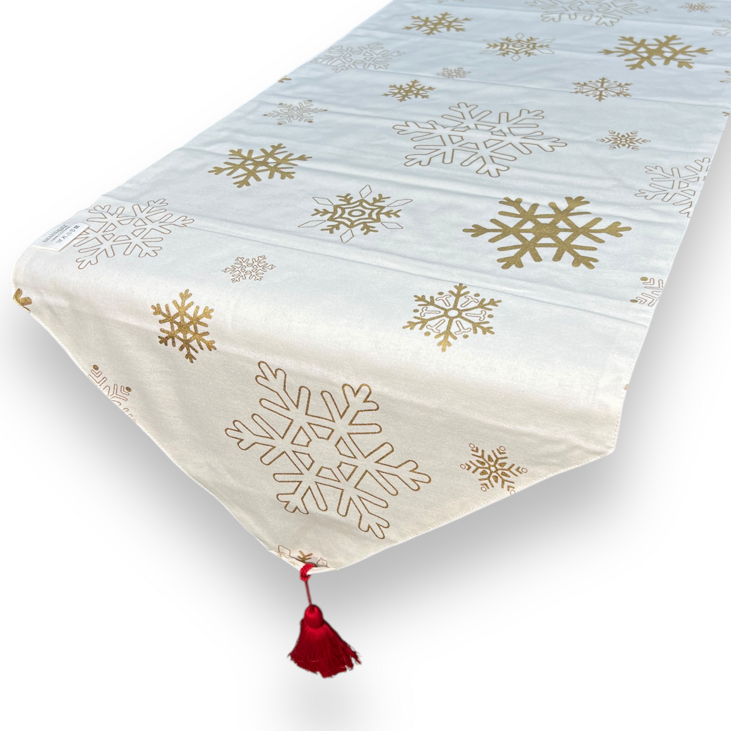 Runner da tavola Christmas Double Face fiocchi e micronappe 45x140 Brandani