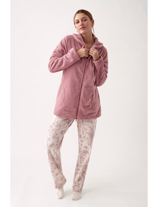 Pigiama 3 Pezzi Donna Invernale Floreale Promise