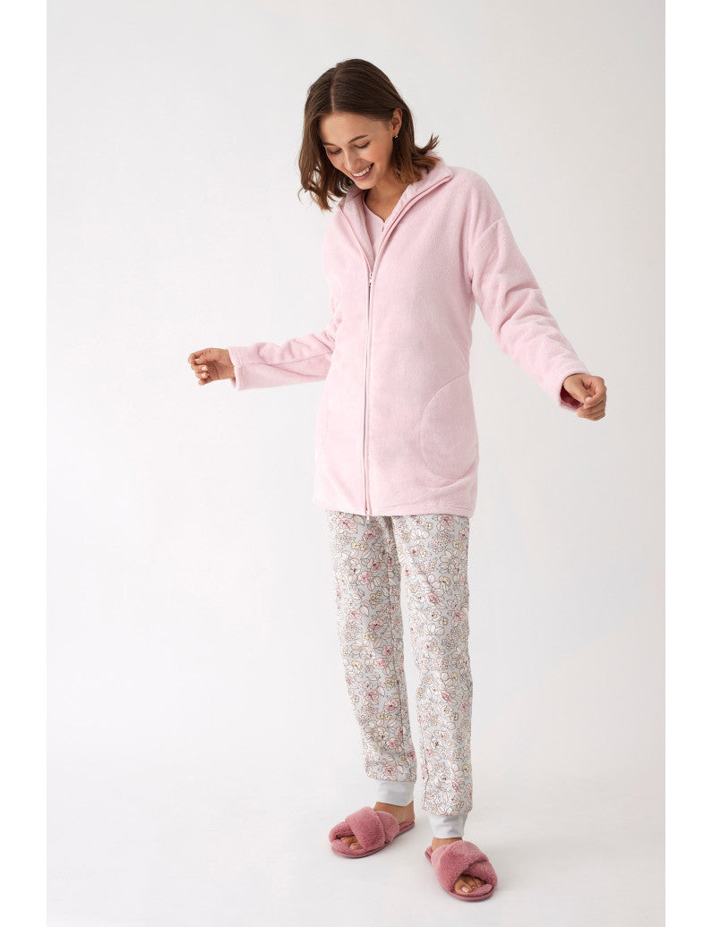 Pigiama 3 Pezzi Donna Invernale Floreale Promise