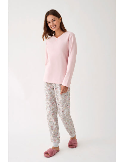 Pigiama 3 Pezzi Donna Invernale Floreale Promise