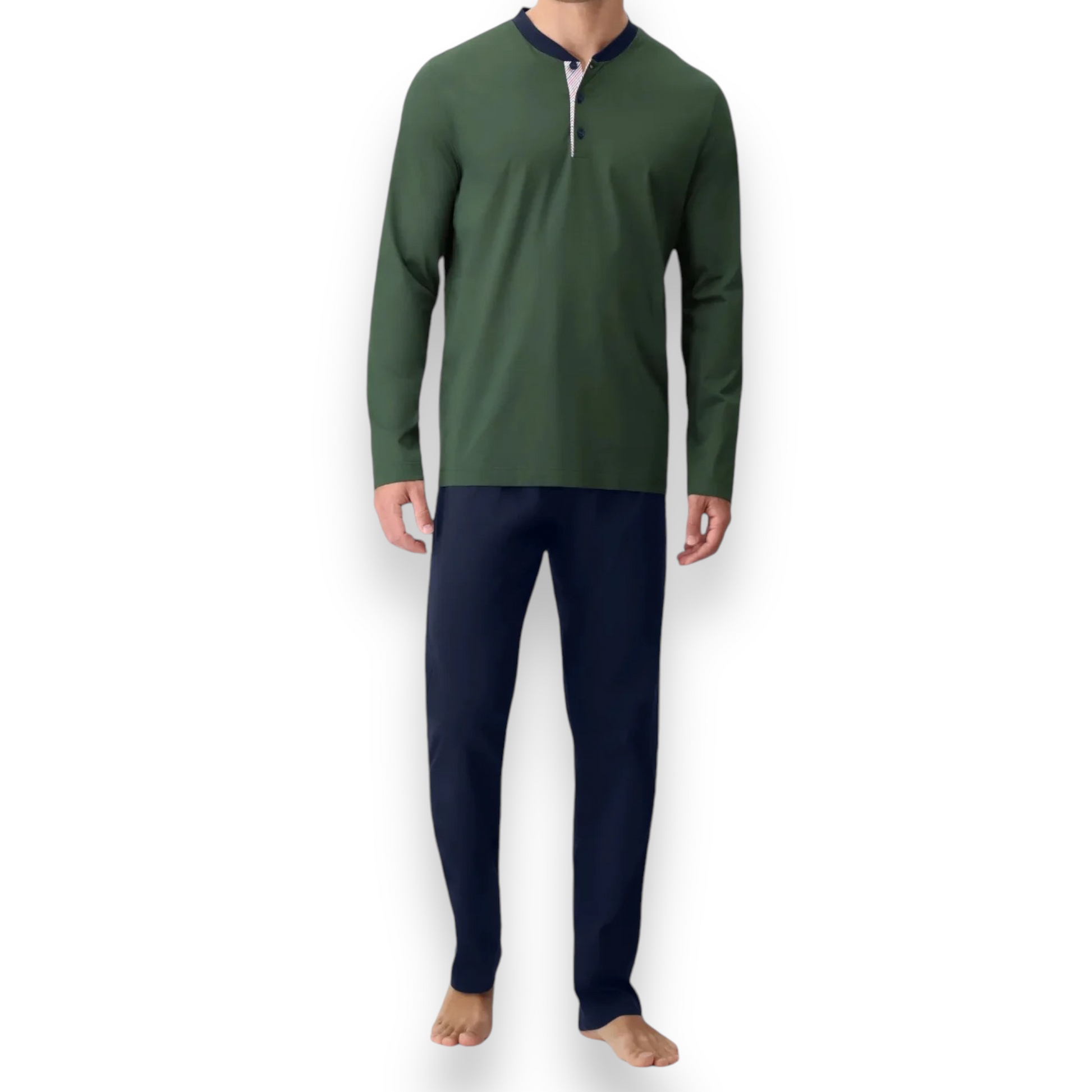 Pigiama uomo cotone estivo lungo tinta unita Perofil – FR HOME