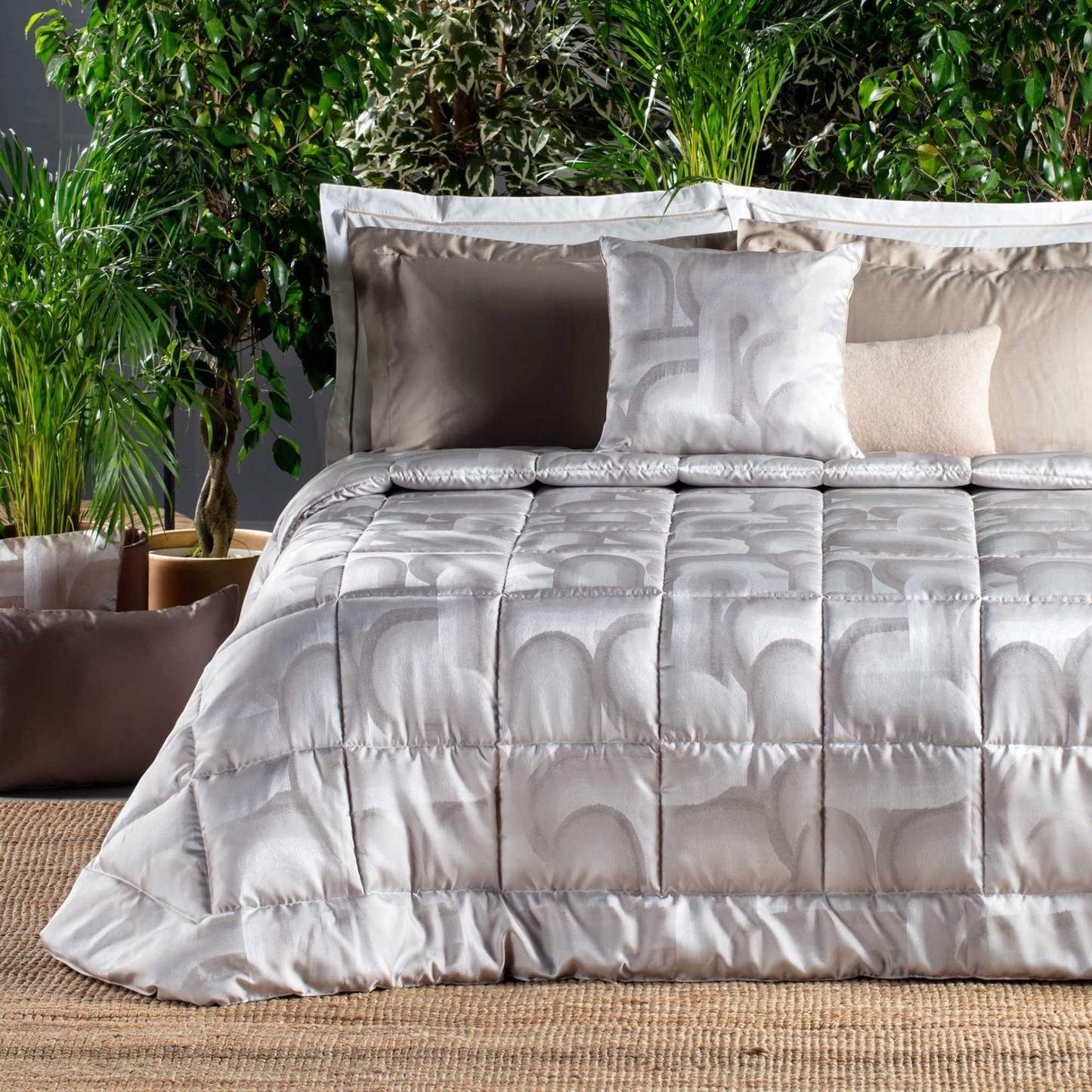 Trapunta Matrimoniale in tessuto Jacquard Alyva