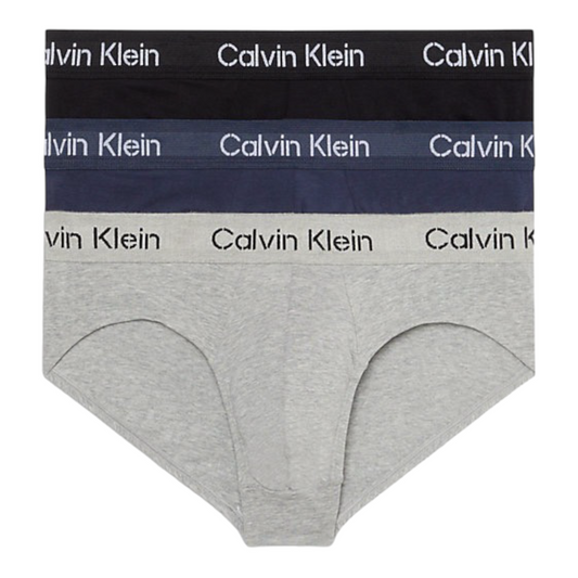 SLIP CALVIN KLEIN: CONFEZIONE DA 3- STENCIL LOGO COTTON STRETCH