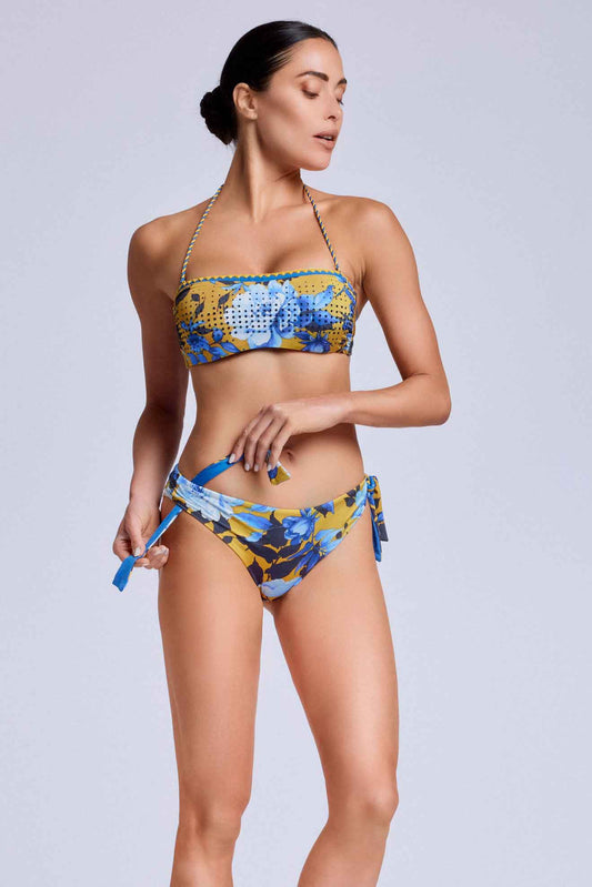 Bikini fascia e culotte fiori multicolor David