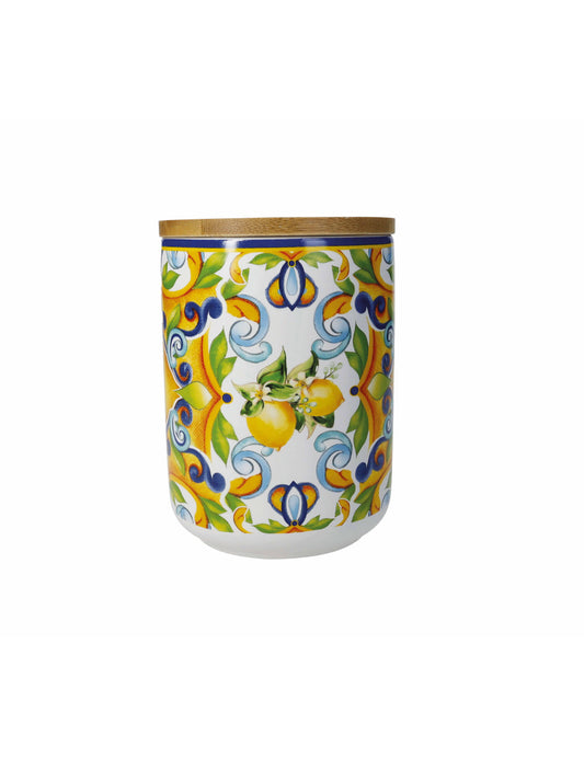 Barattolo Citrus Blu tacco ermetico bon china bamboo Brandani