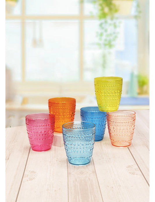 Bicchiere Brio Set 6 pezzi colori assortiti Brandani