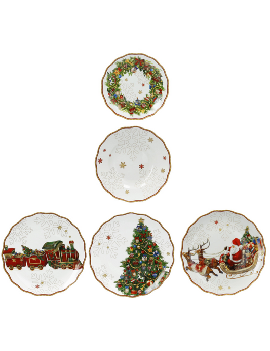 Set Piatti da 18 pz Christmas Porcellana Brandani