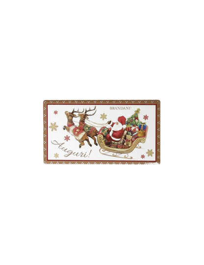 Magneti Christmas Auguri 4 pz Ceramica Brandani