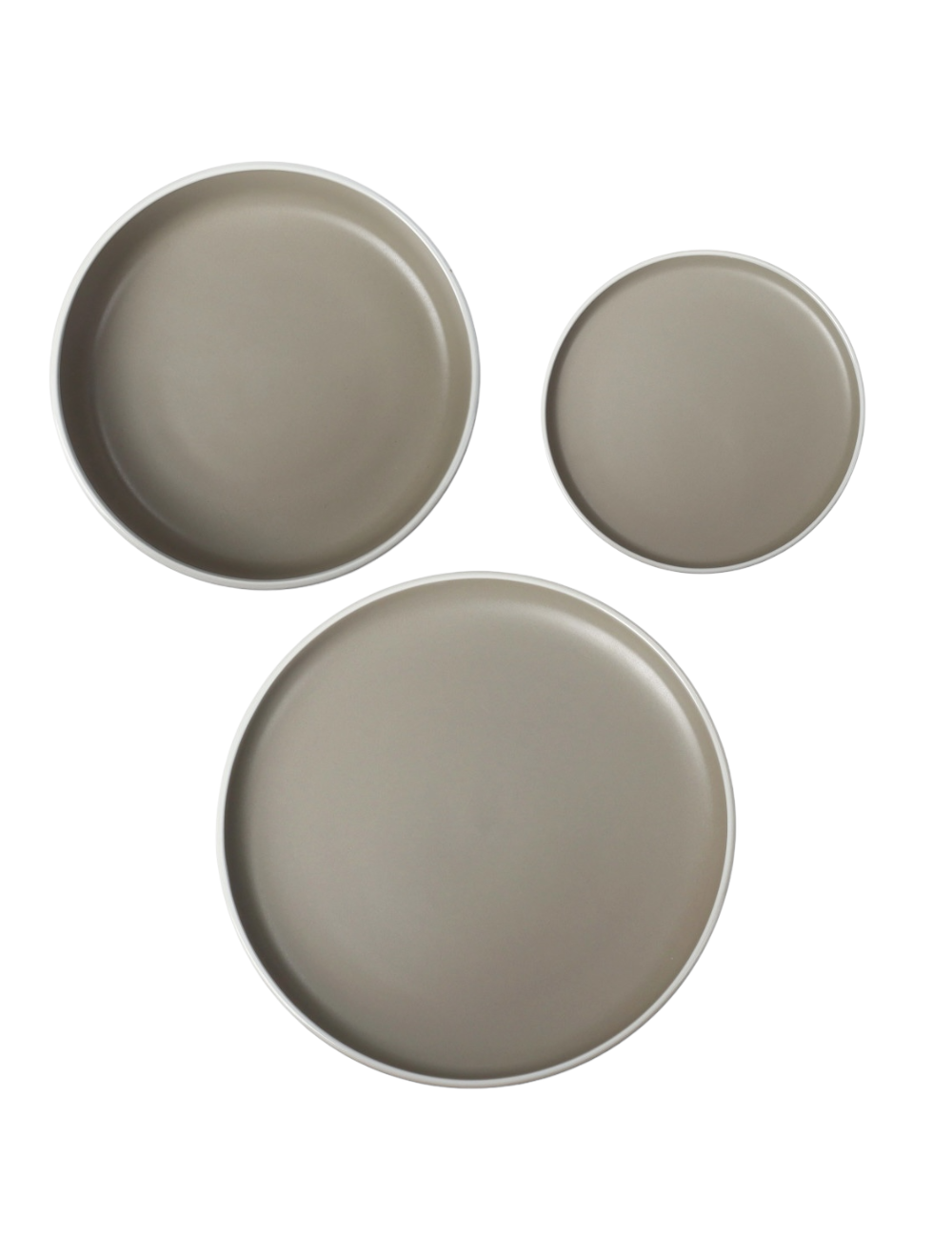 Set Piatti 18 pz Fusion Tortora Stoneware Brandani