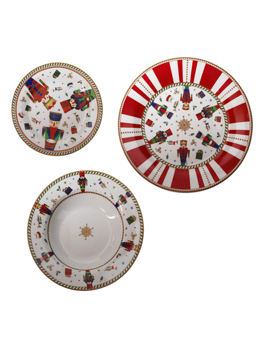 Set piatti 18 pezzi Schiaccianoci Porcellana Brandani