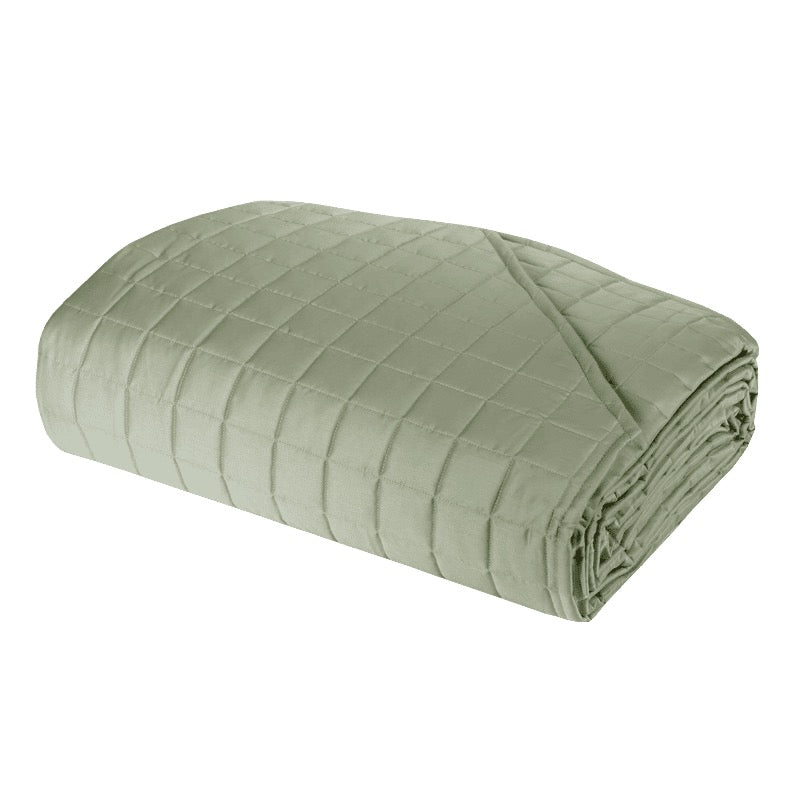 Fazzini TRECENTO – Coppia Federe 52x82 Cm In Raso Di Cotone – Verde – 4 Volani