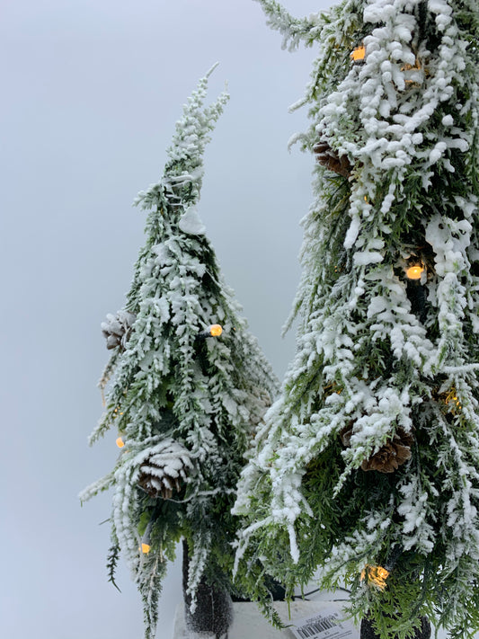 COPPIA ALBERI INNEVATI CON LED - DINO BIANCHI